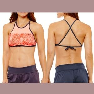 NWT $50‎ Nike [ XL ] High Neck Bikini Top in Crimson Pulse Orange